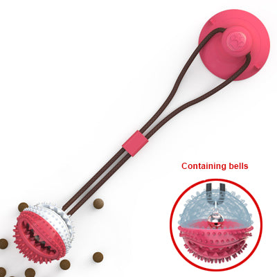 Interactive Silicone Suction Cup Dog Ball Toy for Chewing